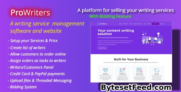 ProWriters v2.0 - Sell writing services online