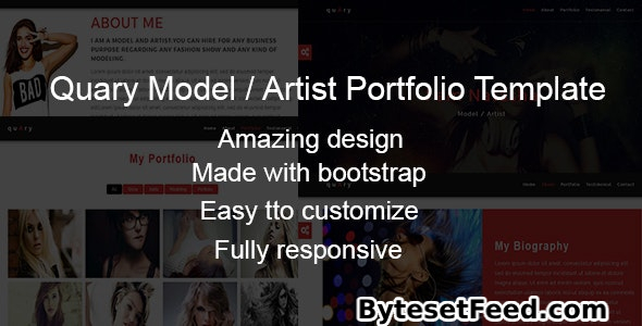 Quary - Model Artist Portfolio Template