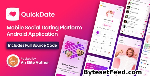 QuickDate Android v3.4 - Mobile Social Dating Platform Application