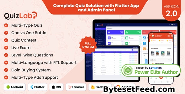 QuizLab v2.0 - Complete Quiz Solution with Flutter App and Admin Panel - nulled