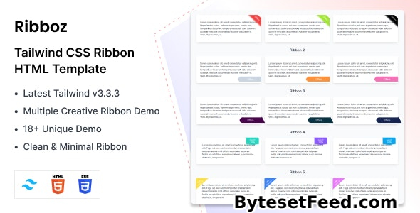 Ribboz - Ribbons Pages Tailwind CSS 3 HTML Template