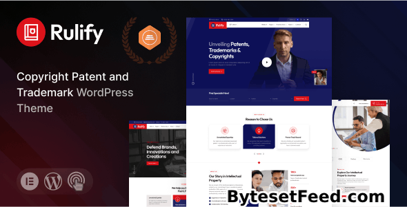 Rulify v1.0 - Intellectual Property Consultancy Law Firm WordPress Theme