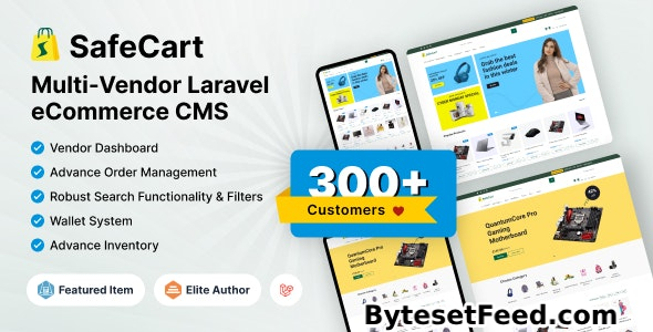 Safecart v2.1.0 - Multi-Vendor Laravel eCommerce platform