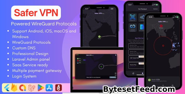 Safer VPN v2.0.4 - Cross-Platform WireGuard Flutter