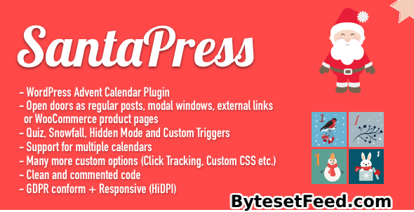 SantaPress v1.7.0 - WordPress Advent Calendar Plugin & Quiz