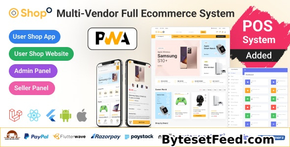 Shopo eCommerce v4.0 - Multivendor eCommerce Flutter App with Admin Panel & Website