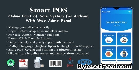 Smart POS v2.5 - Online Point of Sale System for Android with Web Admin Panel