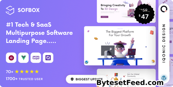 Sofbox v5.0.4 - Tech & SaaS Multipurpose Software Landing Page