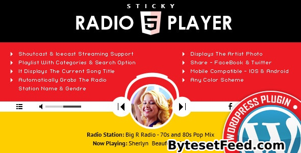 Sticky Radio Player WordPress Plugin v3.4