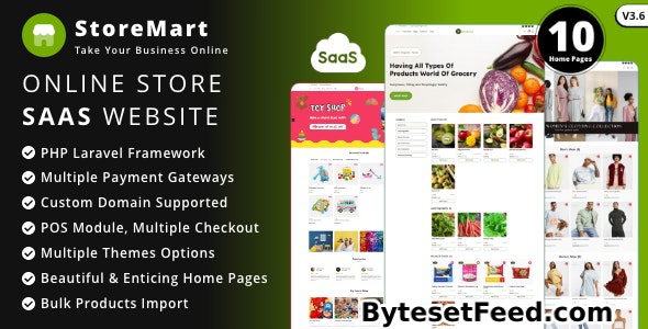 StoreMart SaaS v3.6 - Online Product Selling Business Website Builder - nulled