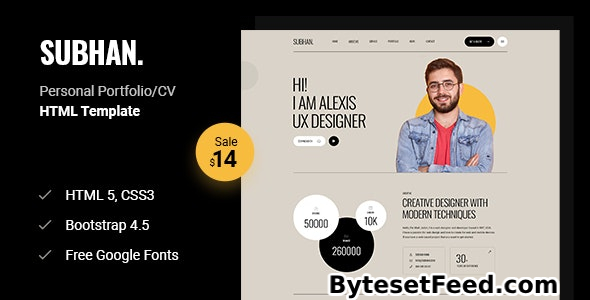 Subhan - Personal Portfolio/CV HTML Template