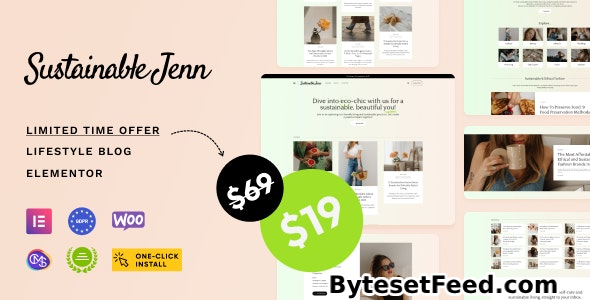 Sustainable Jenn v1.0.1 - Eco Lifestyle Blog WordPress Theme