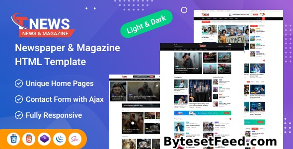 TNews v1.0 - Newspaper & Magazine HTML Template