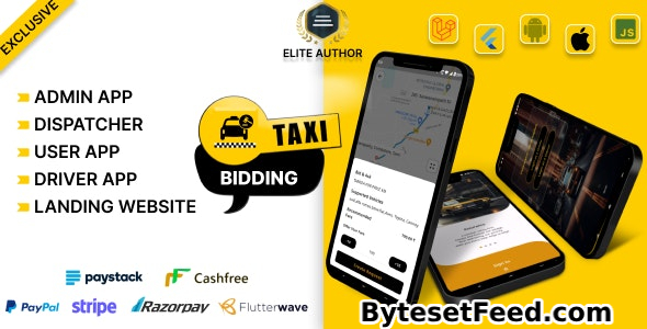 Tagxi Super Bidding v2.9 - Taxi + Goods Delivery Complete Solution With Bidding Option