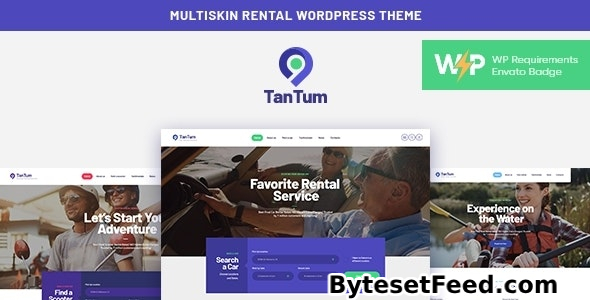 TanTum v1.1.11 - Car, Scooter, Boat & Bike Rental Services WordPress Theme