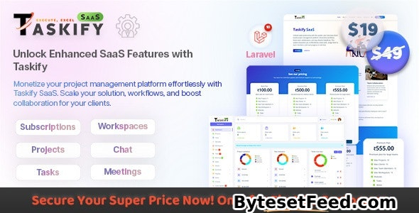 Taskify SaaS v1.0.3 - Project Management System in Laravel