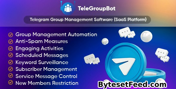 TeleGroupBot v1.5 - Telegram Group Management Software (SaaS Platform)