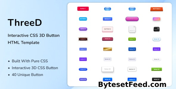 ThreeD - Interactive CSS 3D Button HTML Template