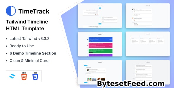 TimeTrack – Tailwind CSS Timeline Page Template