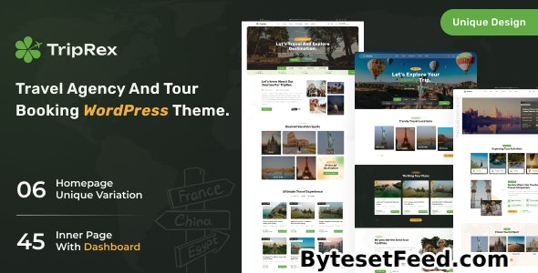 TripRex v1.1.0 - Travel Agency and Tour Booking WordPress Theme