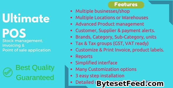 Ultimate POS v5.40 - Best ERP, Stock Management, Point of Sale & Invoicing application - nulled