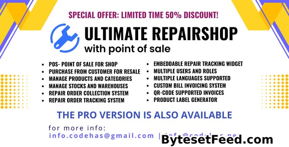 Ultimate repair shop solution with point of sale v0.6.4