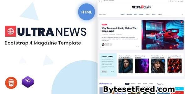 Ultranews v2.1 - Magazine Bootstrap 4 Template