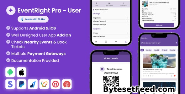 User App for EventRight Pro Event Ticket Booking System v2.2.0