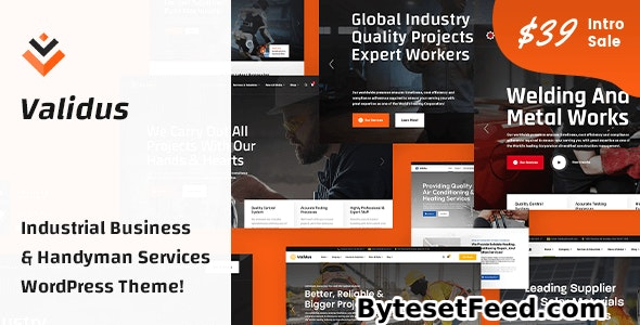 Validus v1.0 - Industrial Business & Handyman Services WordPress Theme