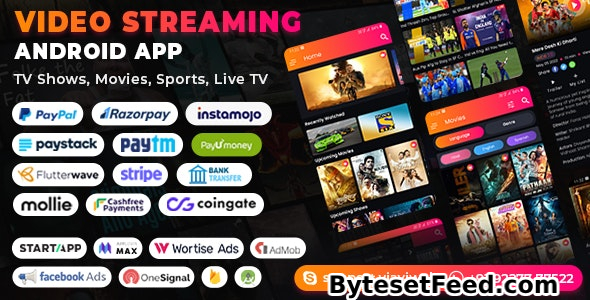 Video Streaming Android App (TV Shows, Movies, Sports, Videos Streaming, Live TV) v1.5