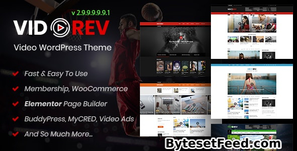 VidoRev v2.9.9.9.9.9.1 - Video WordPress Theme