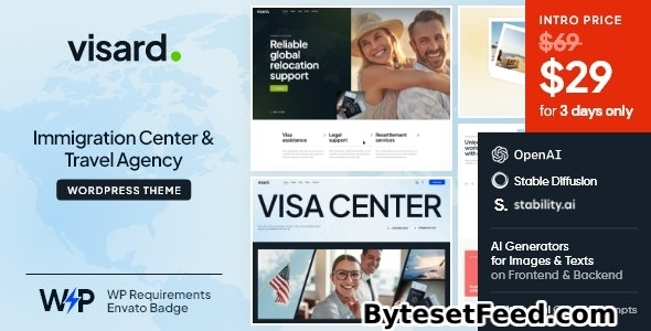 Visard v1.0 - Immigration Center & Travel Agency WordPress Theme