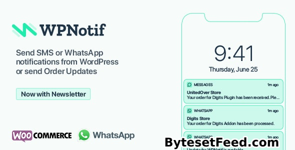 WPNotif v2.9.5 - WordPress SMS & WhatsApp Notifications