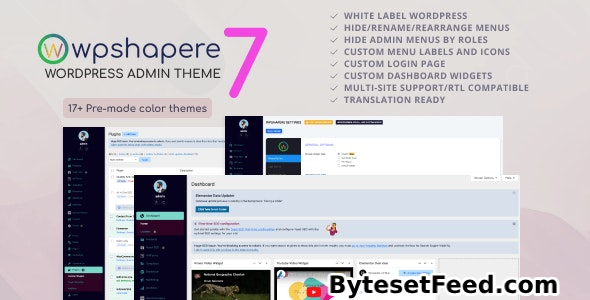 WPShapere v7.0.7 - Wordpress Admin Theme