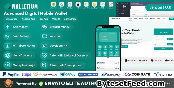 Walletium v1.0.0 - Digital Wallet and Payment Gateway Full Solution