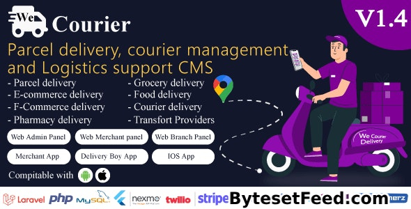 We Courier v1.4 - Courier and logistics management CMS with Merchant,Delivery app