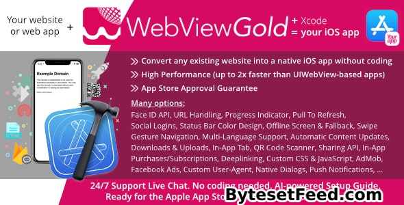 WebViewGold for iOS v14.0 – WebView URL/HTML to iOS app + Push, URL Handling, APIs & much more! - nulled