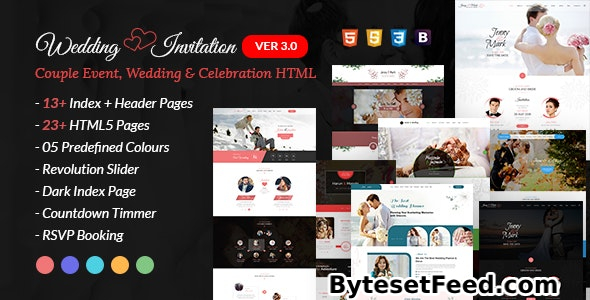 Wedding Event - Wedding Invitation and Celebration HTML Template