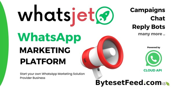 WhatsJet SaaS v1.1.1 - A WhatsApp Marketing Platform with Bulk Sending, Campaigns & Chat Bots - nulled