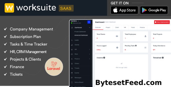 Worksuite Saas v5.4.0 - Project Management System - nulled