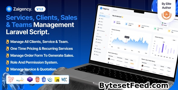 Zaigency v1.2 - Services, Clients, Sales & Teams Management Laravel Script - nulled