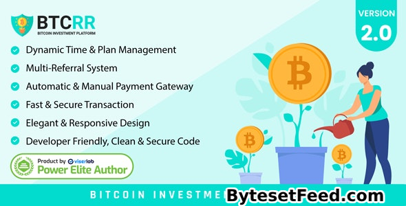 btcRR v2.0 - Bitcoin Investment Platform - nulled