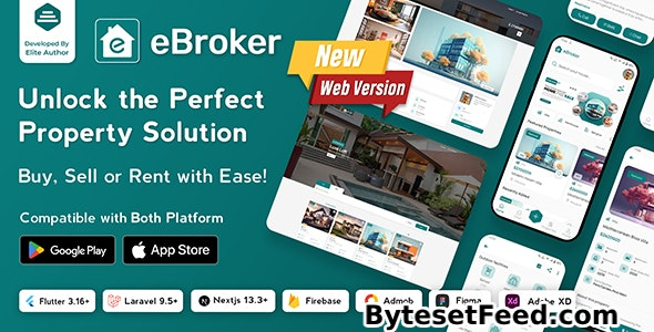 eBroker v1.1.4 - Real Estate Property Buy-Rent-Sell Flutter app with Laravel Admin Panel - nulled