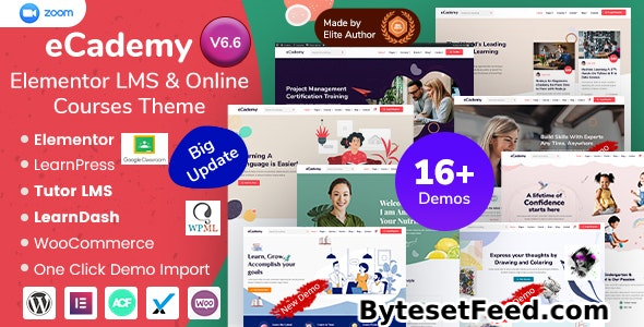 eCademy v6.6 - Elementor LMS & Online Courses Theme