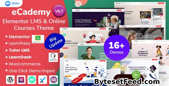 eCademy v6.7 - Elementor LMS & Online Courses Theme