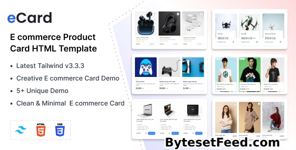 eCard - Tailwind E-commerce Product Card Section Template