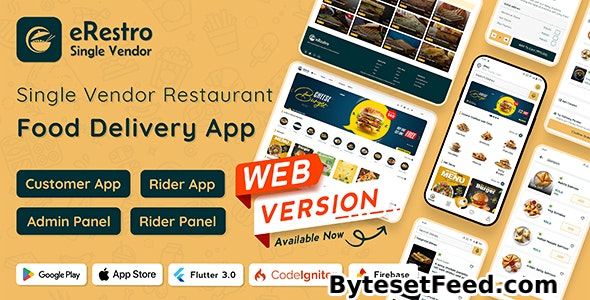 eRestro v1.0.7 - Single Vendor Restaurant Flutter App - nulled