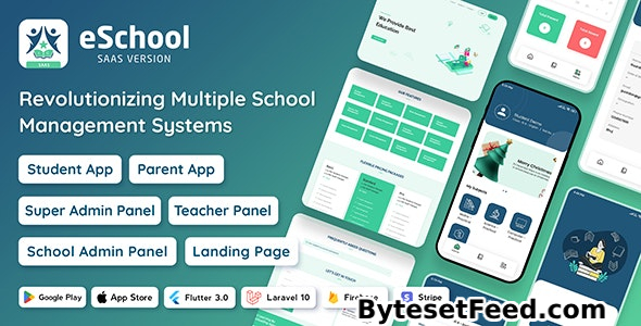 eSchool SaaS v1.1.1 - School Management System with Student - nulled