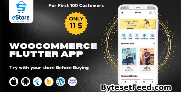 eStore v1.0 - Build a Flutter eCommerce Mobile App for Android and iOS from WordPress WooCommerce Store