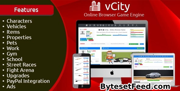 vCity v2.8 - Online Browser Game Platform